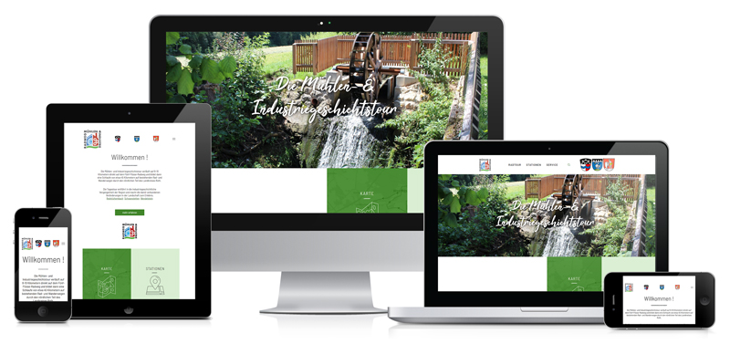 Responsive Collage der Webseite